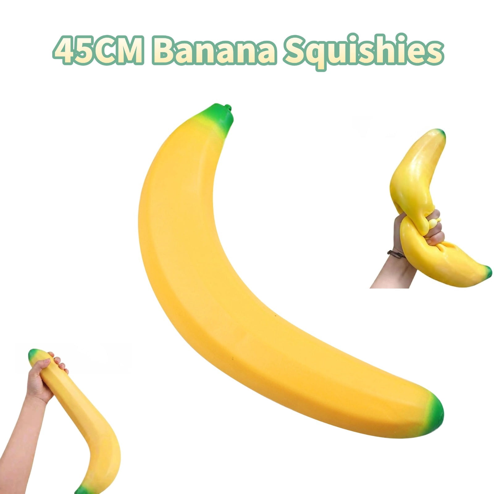 Rare Clear Dumpling Squishies Jumbo Squishies Banana - Sparkling Stress Relief Collectible & Desktop Accessory for Adults,1PCS