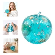 Rare Clear Dumpling Squishies - Jumbo Squishies Blue Apple - Sparkling Stress Relief Collectible & Desktop Accessory for Adults1PCS