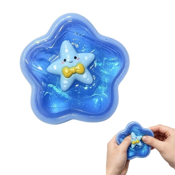 Rare Clear Glitter Dumpling Squishies - Conch Shell - Sparkling Stress Relief Collectible & Desktop Accessory for Adults,1PC