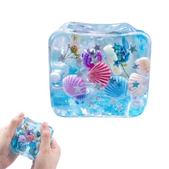 Dumpling Cube Rare Clear Glitter Dumpling Squishies - Cube - Sparkling Stress Relief ...