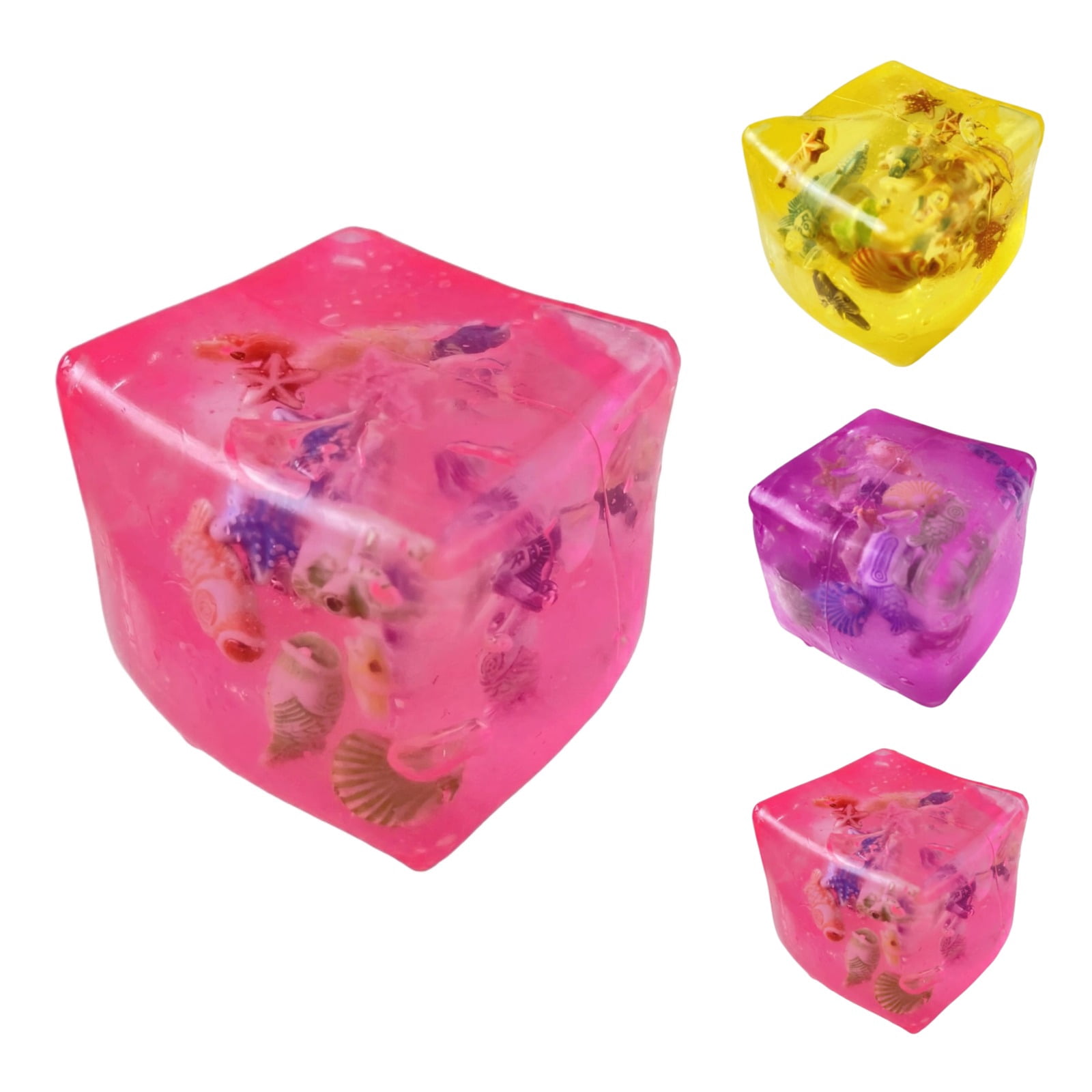 Dumpling Cube Rare Clear Glitter Dumpling Squishies - Cube - Sparkling Stress Relief ...