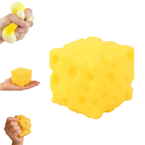Cheese Cubes Squishy Toys Stress Balls for Adults (1PCS) Stretchy Sensory Fidget Toys Stress Ball Stress Relief Toy Party Favors Squeeze Ball Autism Sensory Toys