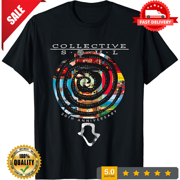 Rare Collective Soul 30th Anniversary Tour Black Full Size Shirt, ULTRA LIMITED-TH71951