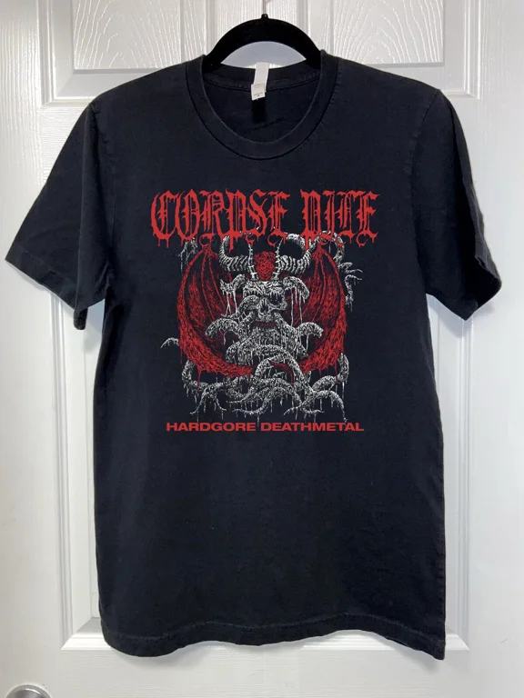 Rare Corpse Pile HARDGORE DEATHMETAL T Shirt Black All Size KK281