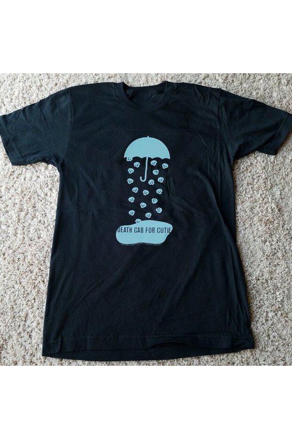 Rare DEATH CAB FOR CUTIE Short Sleeve Cotton Black All Size T-Shirt