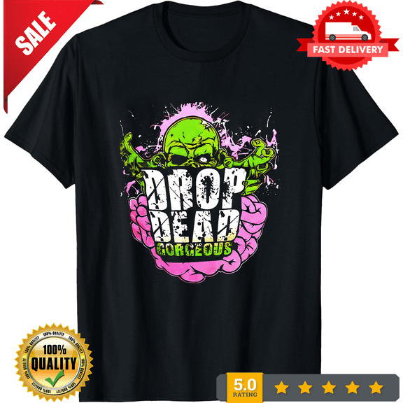 Rare DROP DEAD, GORGEOUS Band Zombie Black T Shirt Full Size S-5XL TT535, LIMITED EDITION-TH73430