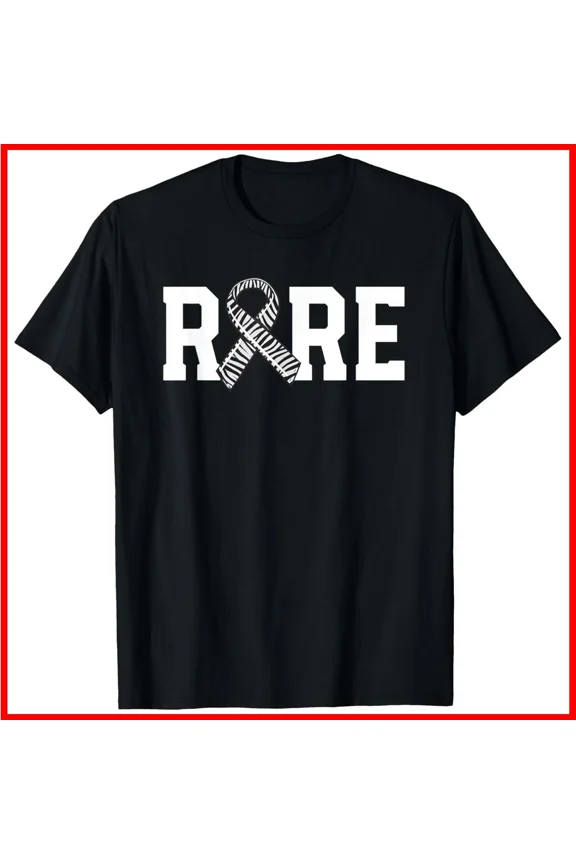 Rare Disease Awareness Walk Zebra Ribbon EDS Warrior Unisex T-Shirt S-5XL
