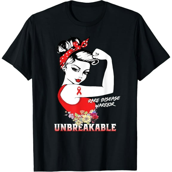 Rare Disease Warrior Unbreakable T-Shirt Awareness Gift mens t shirt，black，women，funny，misfits，men，journey