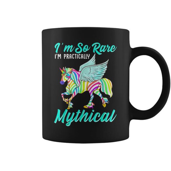 Rare Disease Zebra Unicorn Zebra Ribbon Coffee Mugs