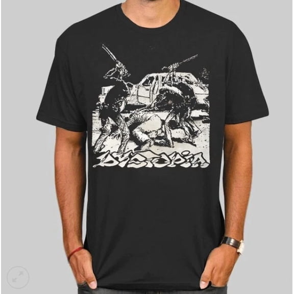 Rare Dystopia Band Music Short Sleeve Gift Black All size Shirt