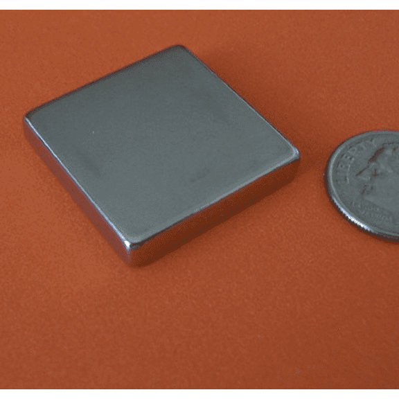 Rare Earth Magnets 1 in x 1 in x 3/16 in N42 Neodymium Block