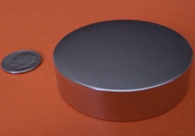 Rare Earth Magnets 2 in x 3/8 in Neodymium Disc