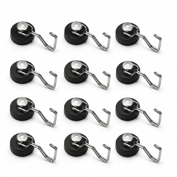 Rare Earth Strongs For Cruise Scaband Kitchens Waterproof Rubber Coated Hooks(12 Sliver)