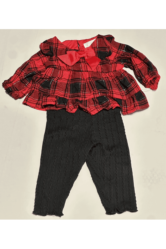 2-Piece Set/outfit Tunic Top & Waffle Knit leggings - 3/6 MONTH