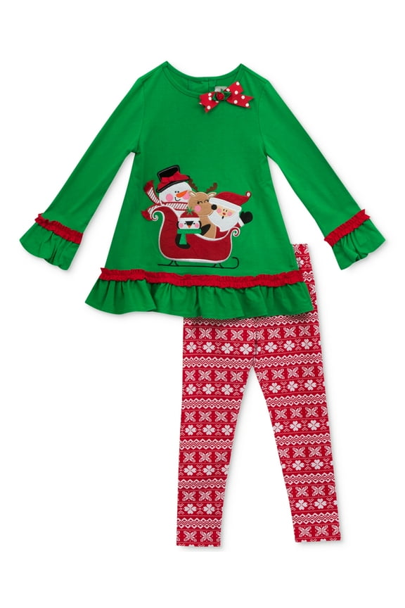 Baby Girls 2-Pc. Tunic & Leggings Set Light Green (6-9 months)