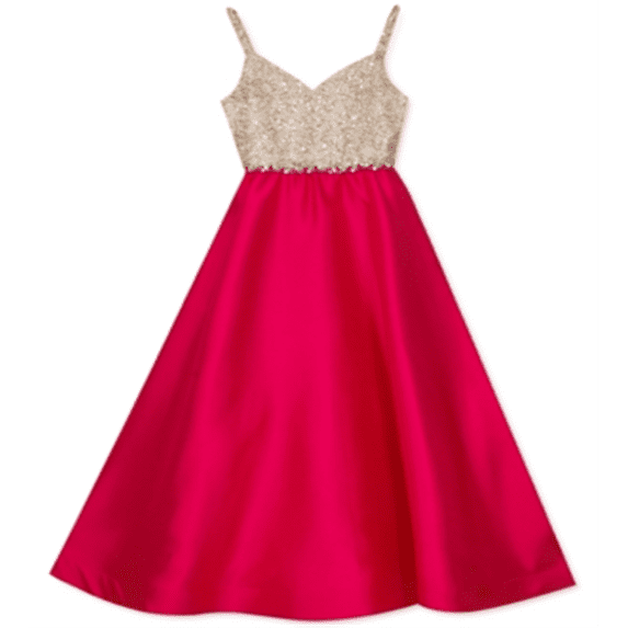 Rare Editions Big Girl's Embellished Metallic & Satin Dress Pink Size 10