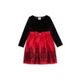 thumbnail image 1 of Rare Editions Big Girls Velvet Bodice Dress With Satin Skirt Velvet Red 10, 1 of 1