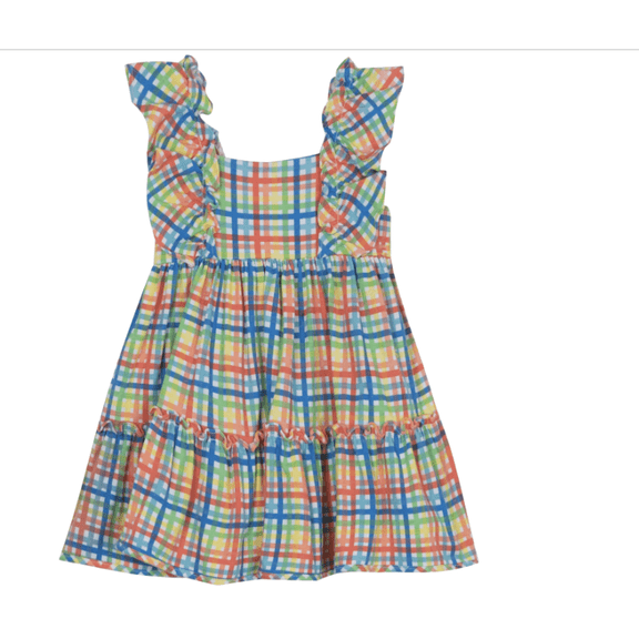 Rare Editions Little Girls Pinafore Ruffles Flared Skirt Dress