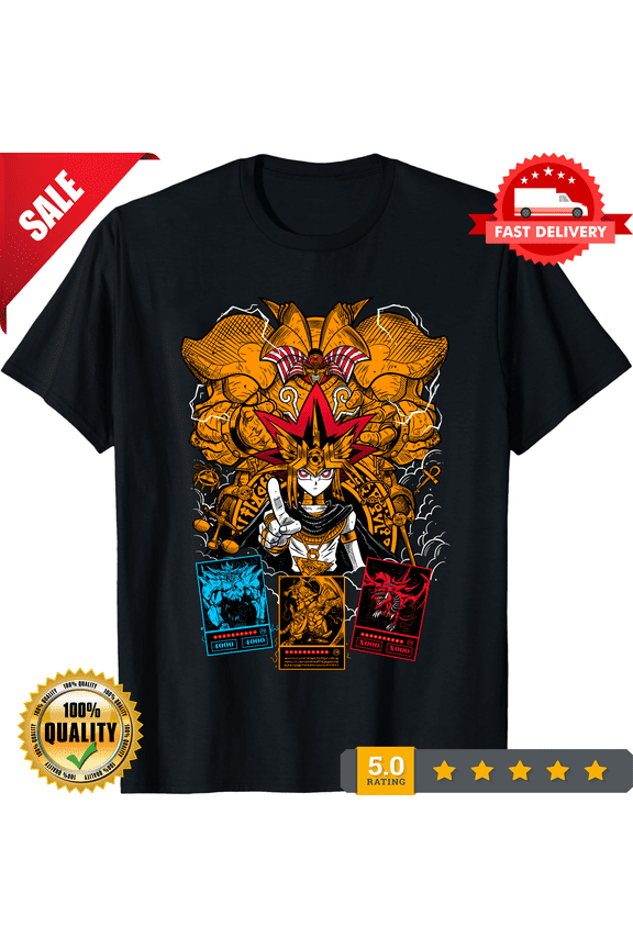 Rare Egyptian Gods T-Shirt Obelisk Slifer Ra Exodia Anime Soft Tee Shirt 90s Unisex, ULTRA LIMITED-TH68547