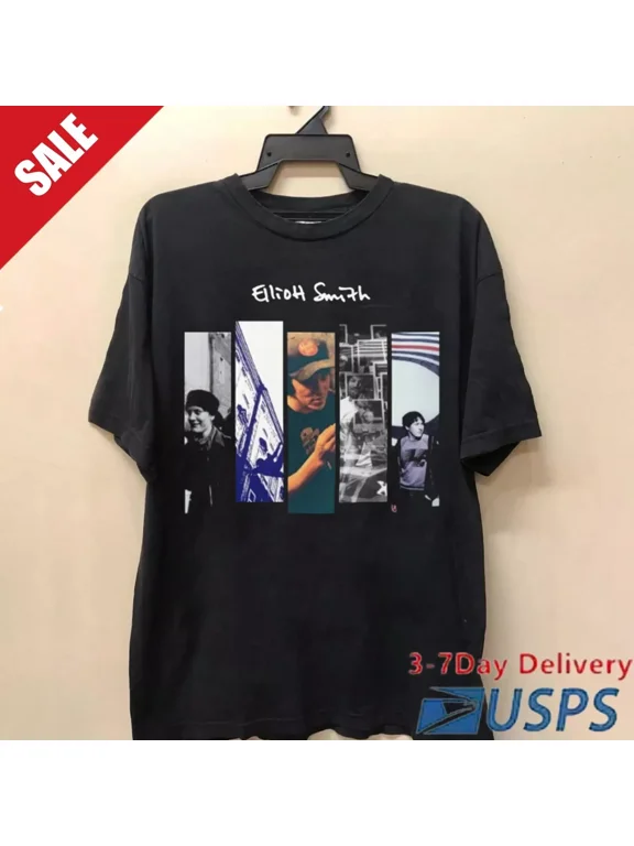 Rare Elliott-Smith shirt Black Men S-5XL Tee 1HN1104