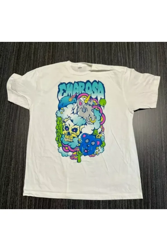 Rare Emarosa Band Band Short Sleeve Cotton White All Size T-Shirt NI1029