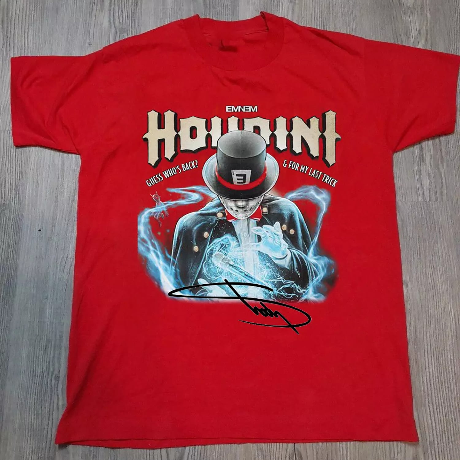 Rare Eminem Houdini Tour 2024 All Size S to 5XL Red Tshirt GC2312