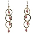 thumbnail image 1 of Rare Faceted Pink Rhodonite 14Kgf Earrings, 1 of 10