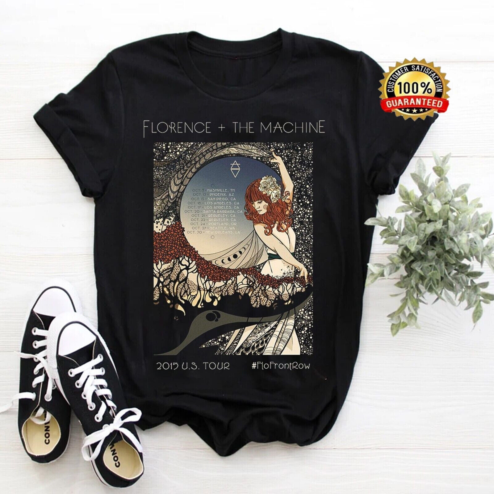 Rare Florence And The Machine Tee Classic Cotton Black Shirt