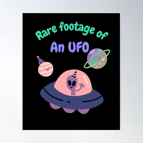Rare Footage Of An Ufo Poster Wall Art, Modern Wall Decor For Living Room Bedroom, 8x12 UNFRAMED