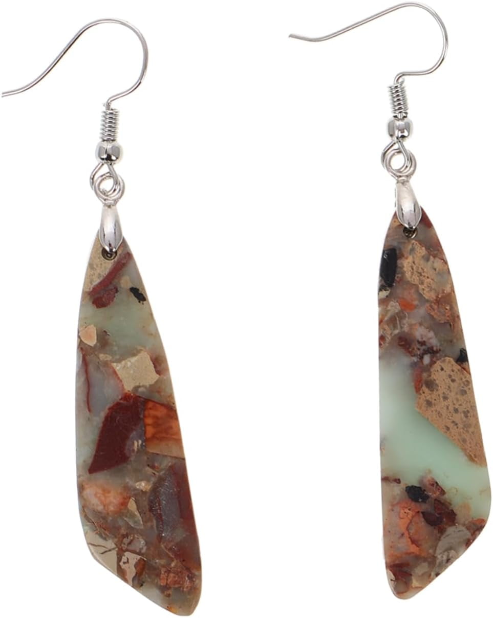 Rare Geometric Drop Premium Earring Women Boho Style Stone Bead Dangle Earring Retro Costume Accessory for Party[k953]
