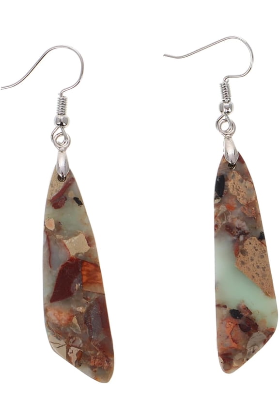 Rare Geometric Drop Premium Earring Women Boho Style Stone Bead Dangle Earring Retro Costume Accessory for Party[k953]