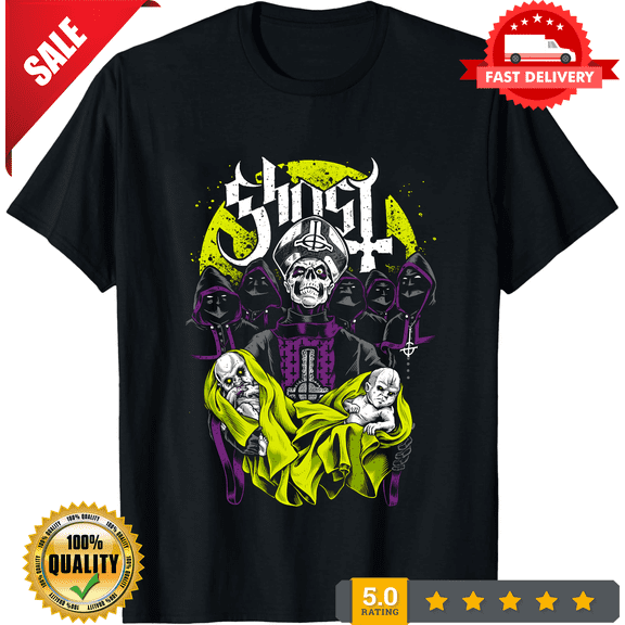 Rare Ghost Bc Papa Emeritus Rock Band Black Fashion T-Shirt, LIMITED EDITION-TH74894