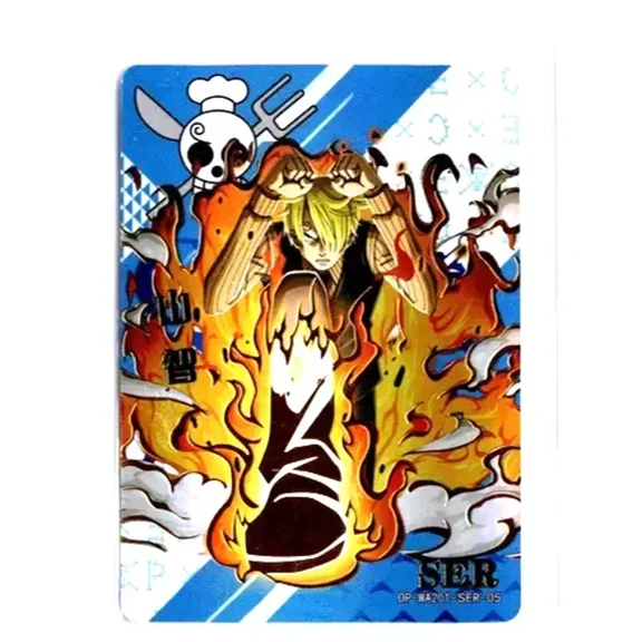 Rare Gold SER! 2023 One Piece CCG Sanji SER-05 Trading Card