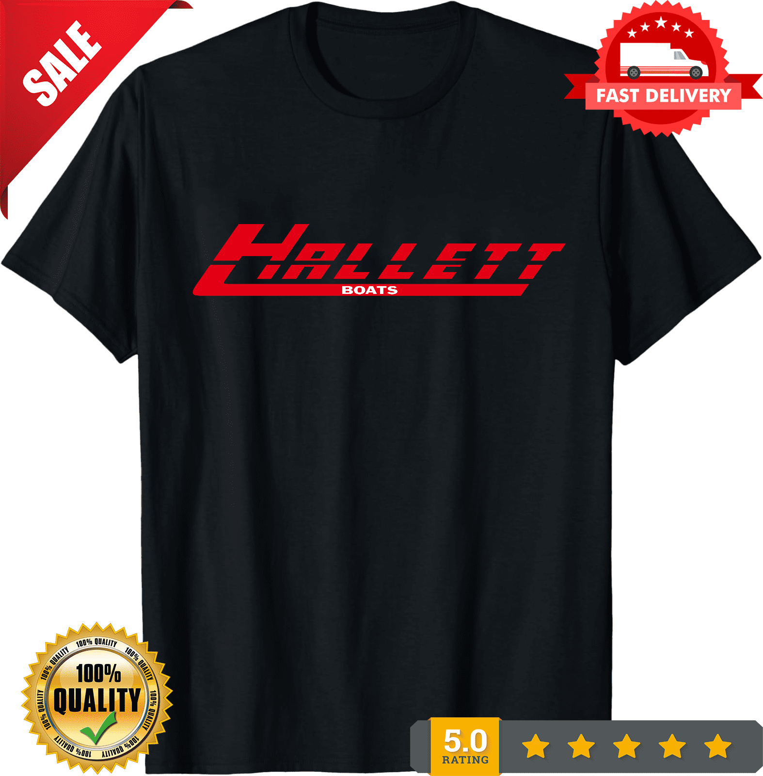 Rare Hallett Boats Men's Black Size S to 5XL, ULTRA LIMITED-TH72842