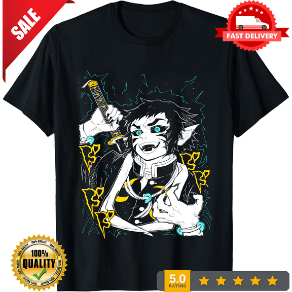 Rare Kaigaku T-shirt Kimetsu no Yaiba Anime Harajuku Kyojuro Rengoku Gift Shirt, NEW TRENDING ITEM-TH71362