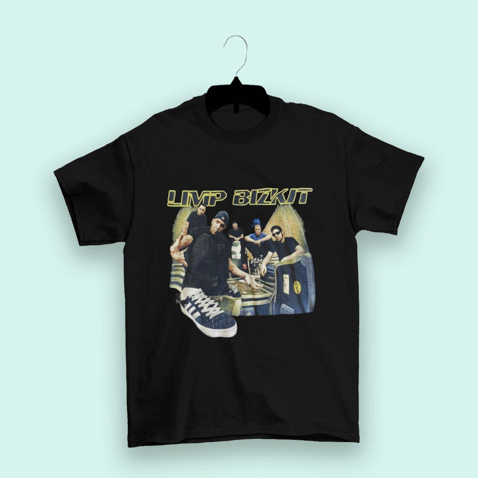 T-shirt Limp Bizkit Tour 2000 Noir Manches Courtes - Coton, Tailles S à 5XL, Personnalisable (Neuf Avec étiquettes)