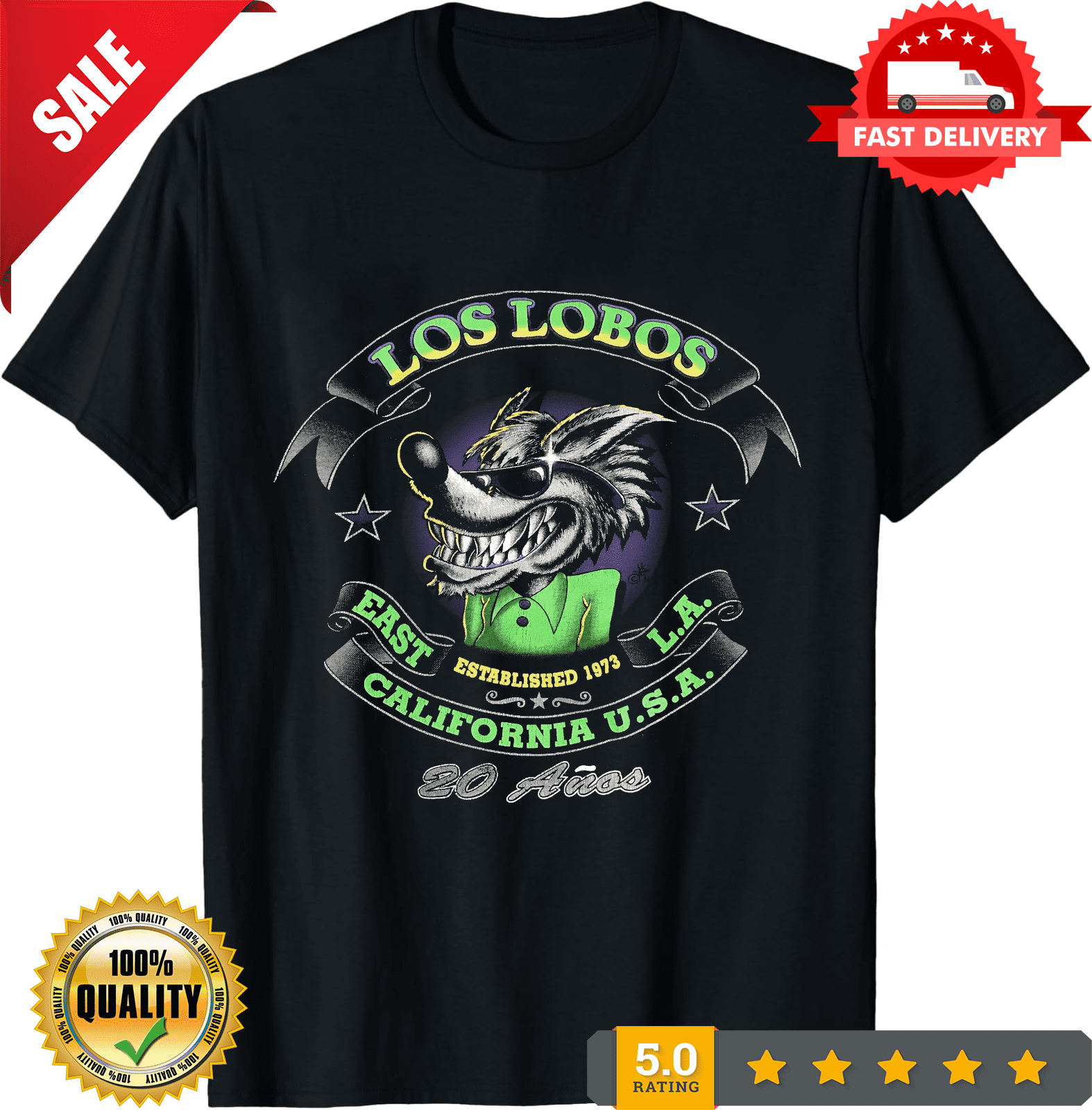 Rare Los Lobos Tour 1993 Collection Cotton Gift For Fans to 5XL T-shirt MD503, NEW INSTOCK-TH70575