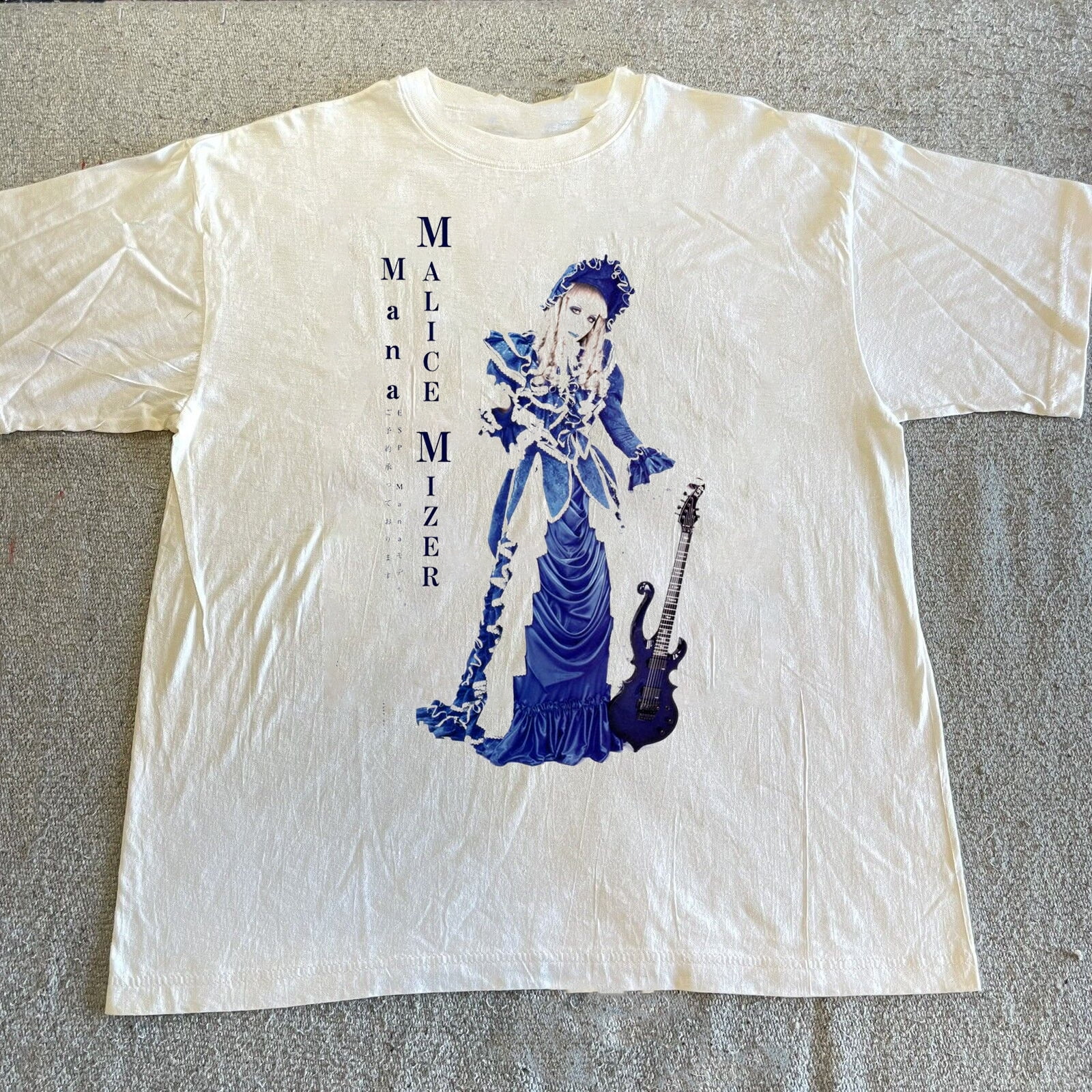 Rare MALICE MIZER Band and Guitar Short Sleeve Full Size Unisex Tshirt