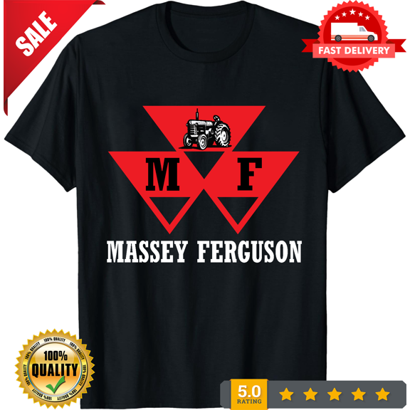 Rare Massey Ferguson Tractor Logo Men's Black T-shirt Size S-5XL, NEW INSTOCK-TH70748