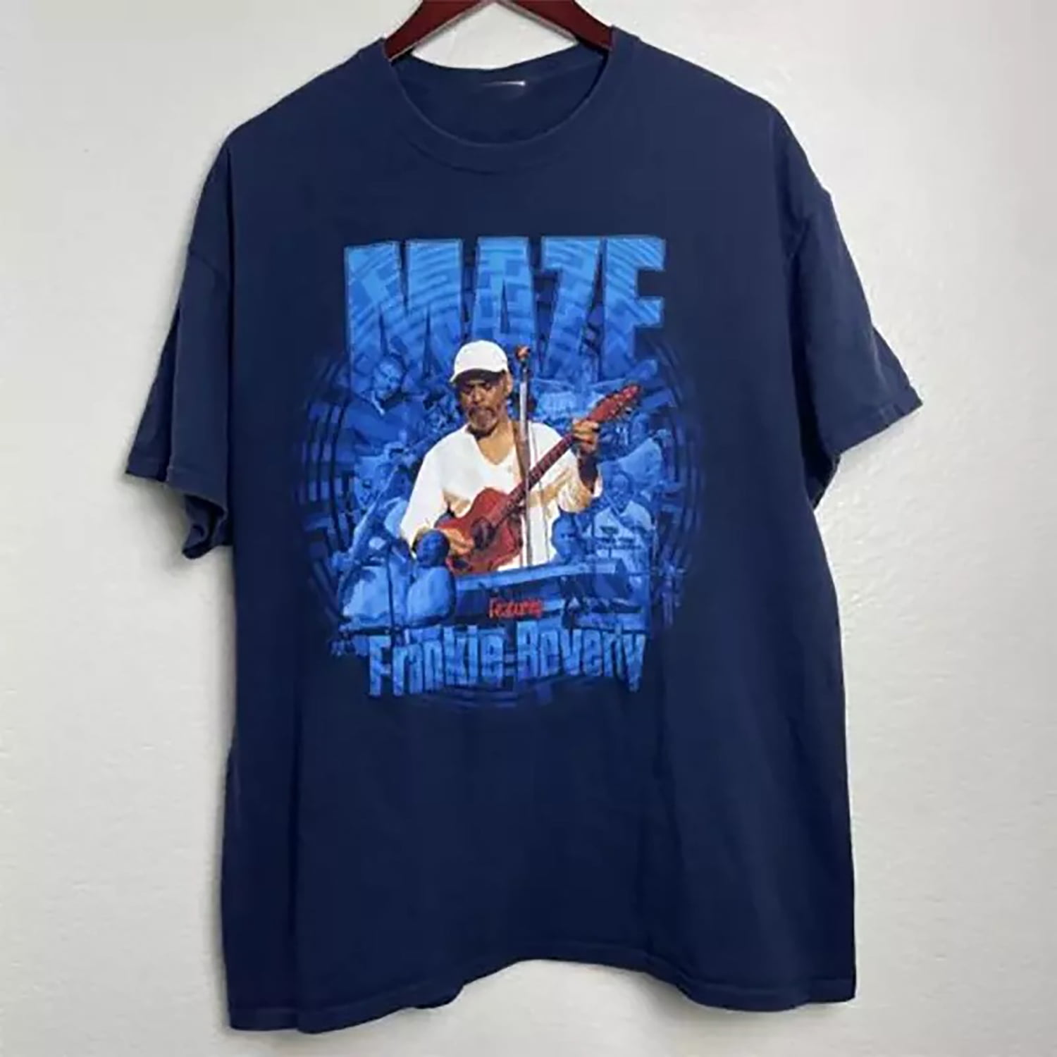 Rare Maze Featuring Frankie Beverly Never Let You Down Navy TShirt Tshirt, M, CHARCOAL