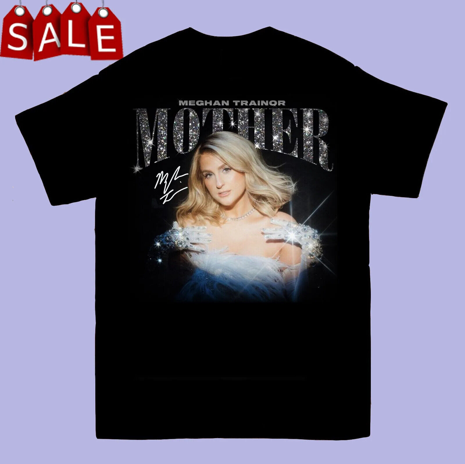 Rare Meghan Trainor Men Black All Size 7D767