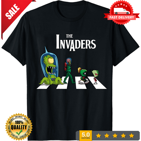 Rare Men Women's The Invaders Crosswalk Invaders Zims T Shirts Merch 100% Cotton Tops, LIMITED EDITION-TH66862
