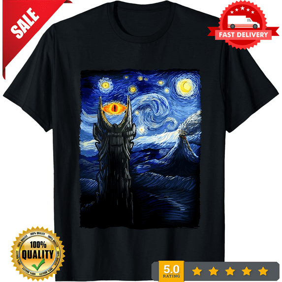 Rare Mordor Starry Night T-Shirt, LOTR Fan Shirt, Rings Of Power Shirt, Funny LOTR, NEW TRENDING ITEM-TH70796