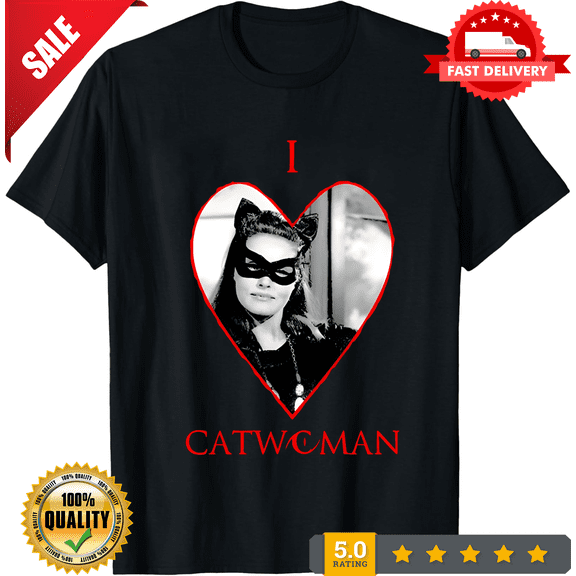 Rare NEW Julie Newmar love catwoman black T-shirt short sleeve S-5Xl JJ3987, LIMITED EDITION-TH67934