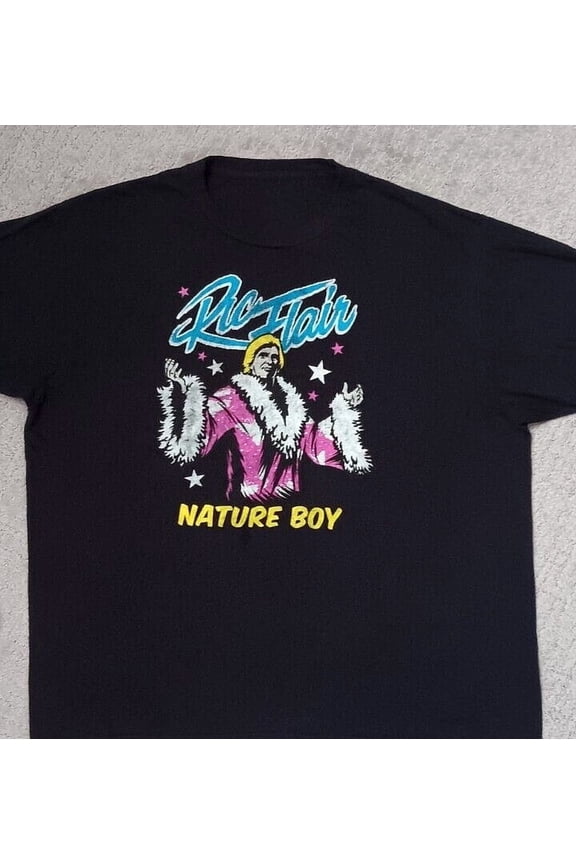 Rare Nature Boy Wrestling Ric Flair Shirt Gift Funny Black S-3XL HH517