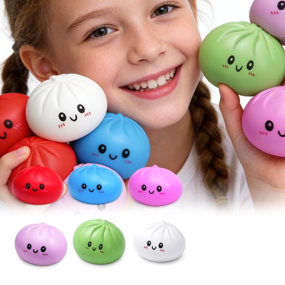 Rare Pink Glitter Dumpling Squishy Cute Anxiety Relieving Stress Reliever for Stress Management,Green
