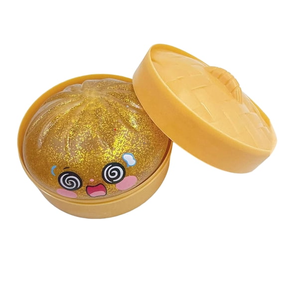 Rare Pink Glitter Dumpling Squishy - Mystery Blind Box Bao Bun HTF - Sparkling Stress Relief Collectible & Desktop Accessory for Adults