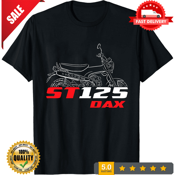 Rare ST125 Dax 2023-2024 - Motorcycle T-Shirt for Riders, NEW INSTOCK-TH80234