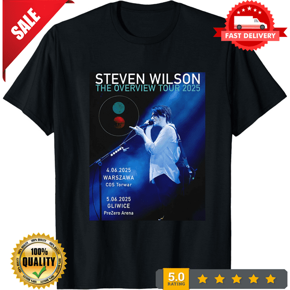 Rare STEVEN WILSON THE OVERVIEW TOUR Jun 2025 T Shirt All Size S-5Xl BT879, LIMITED EDITION-TH67599