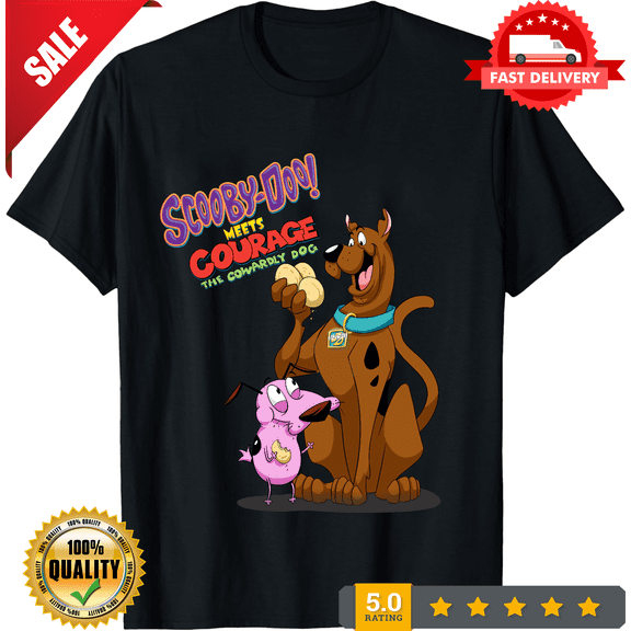 Rare Scooby-Doo meets Courage the Cowardly Dog T-Shirt All Size S-5XL, NEW TRENDING ITEM-TH72730